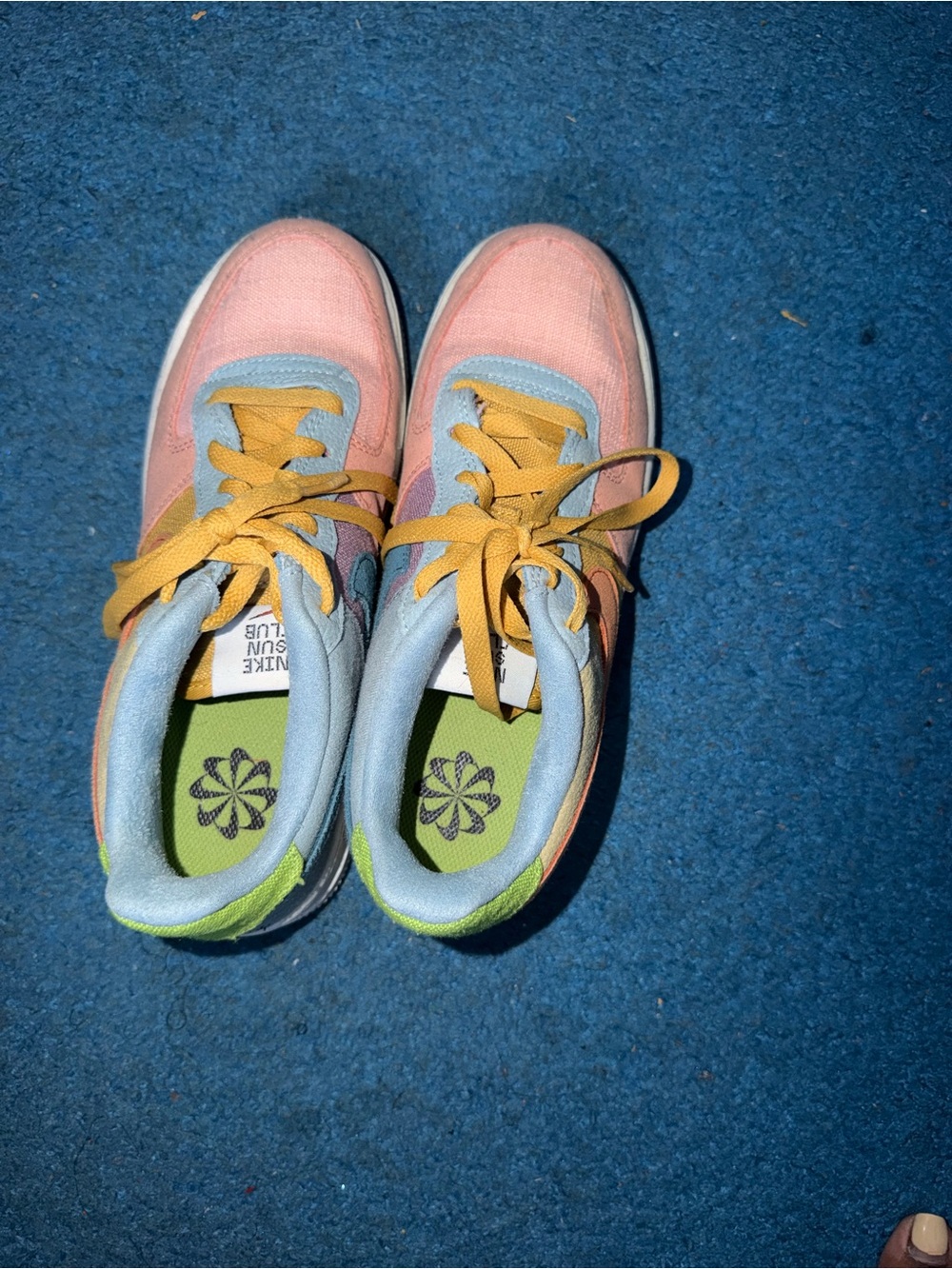 Nike Girls Pink, Yellow & Light Blue Sneakers